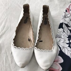 White ballet flats